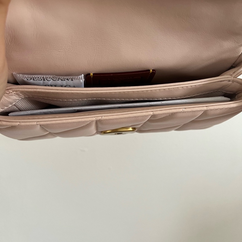 NWOT Coach Tabby Quilted Wristlet with Chain / Tabby 19 Crossbody bag in Blush - Picture 13 of 16